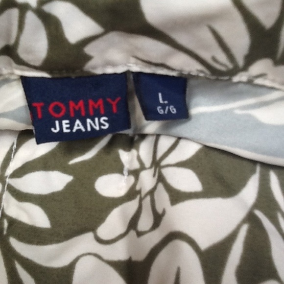 Tommy Jeans Hawaiian Green Swim Trunks Sz L - Picture 6 of 8